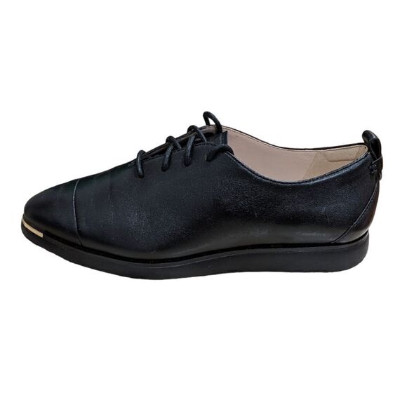 Cole Haan Grand Ambition Black Leather Lace Up Oxford Wing Tip Shoes Sz 6 1/2 B - Picture 4 of 12